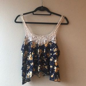 Forever 21 floral crop top